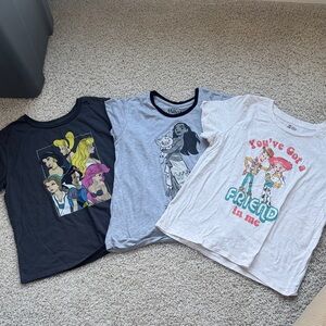 Disney Women’s Graphic T-Shirts - Black, Gray, White